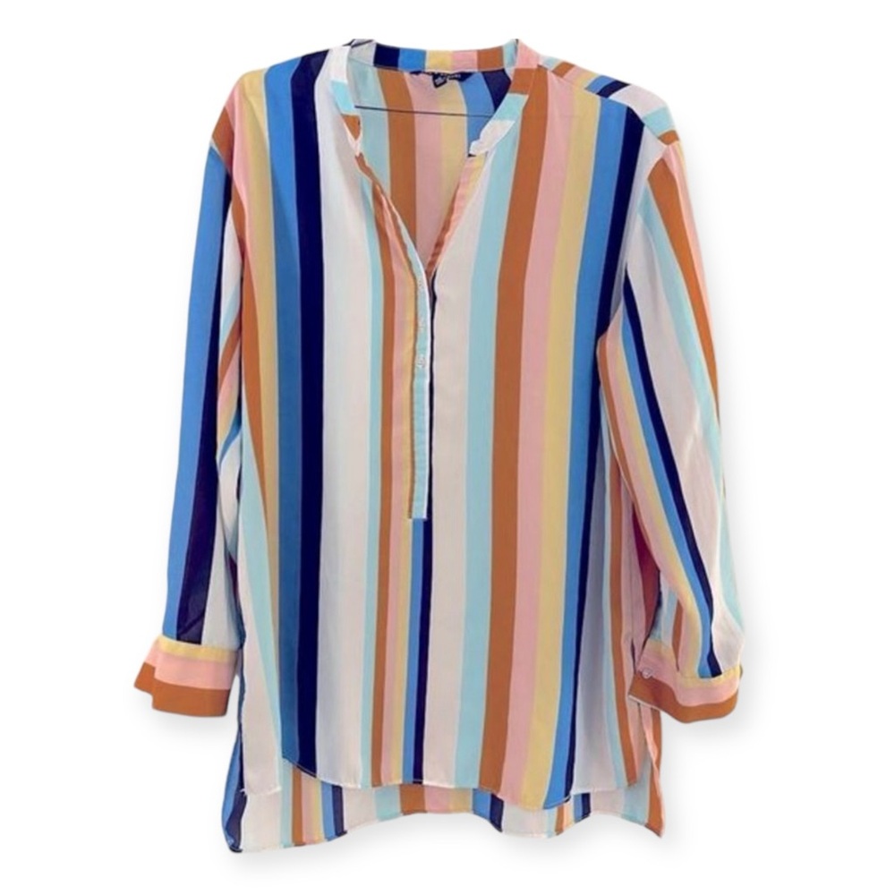 Zac & Rachel Women’s Striped Blouse‎ Size L